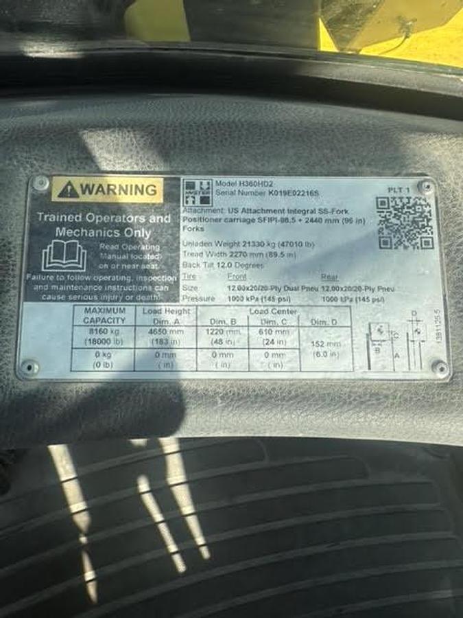 Used 2018 Hyster H360HD