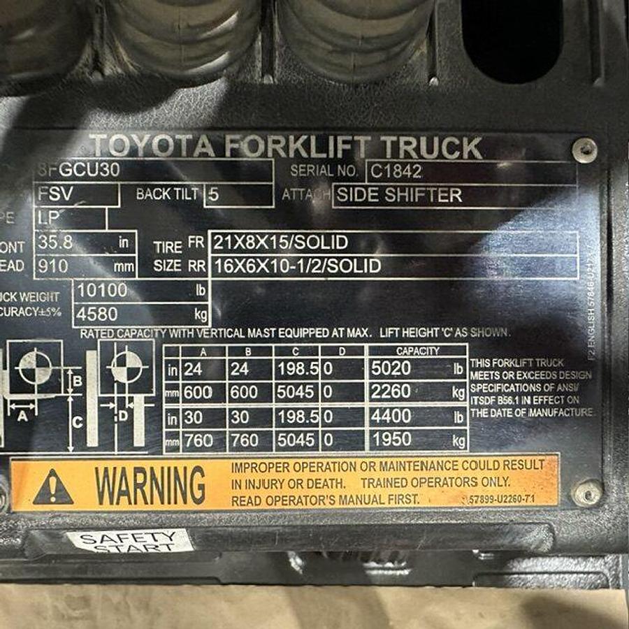 Refurbished RECONDITIONED, LIKE NEW! 2008 Toyota 8FGCU30