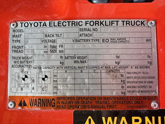 Used 2009 Toyota 8FBE15