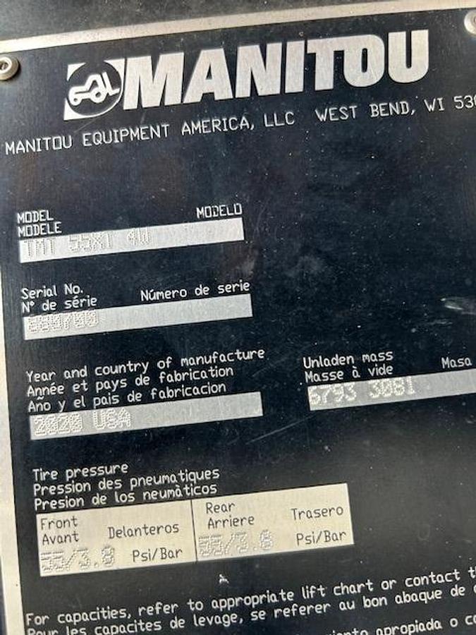 Used 2020 Manitou TMT55 55XT 4W