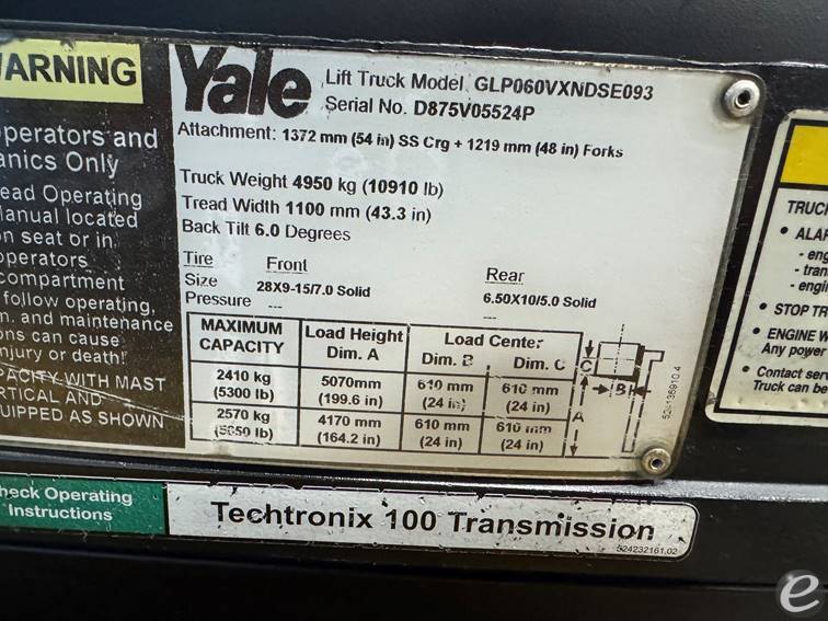 Used 2016 Yale GLP060VX
