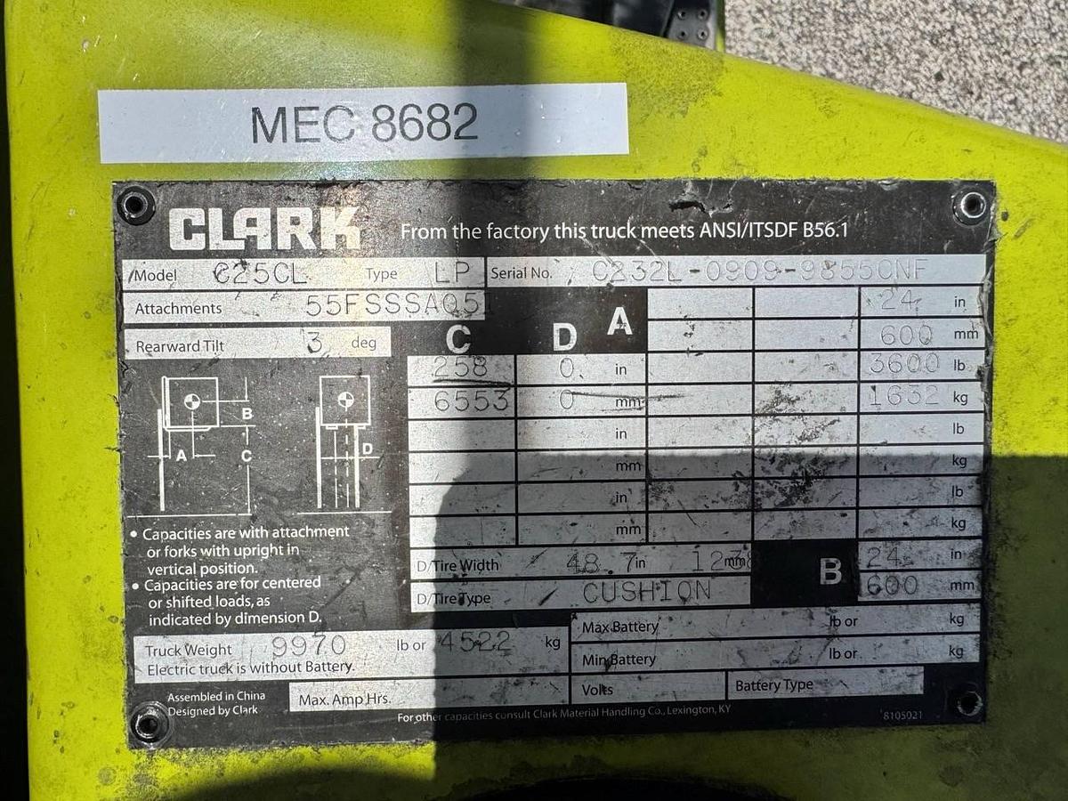 Used 2016 Clark C25CL