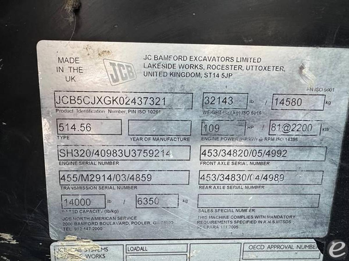 Used 2015 JCB 514-56
