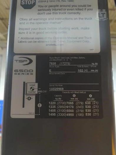 Used 2016 Crown TSP6500-33