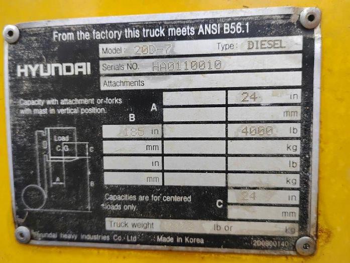 Used 2008 Hyundai 20D-7