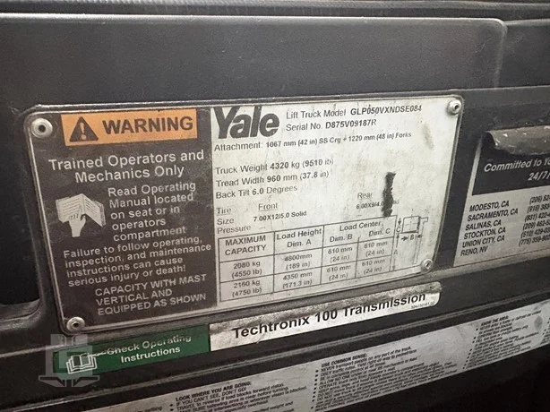 Used 2017 Yale GLP050VX - LOW HOURS!
