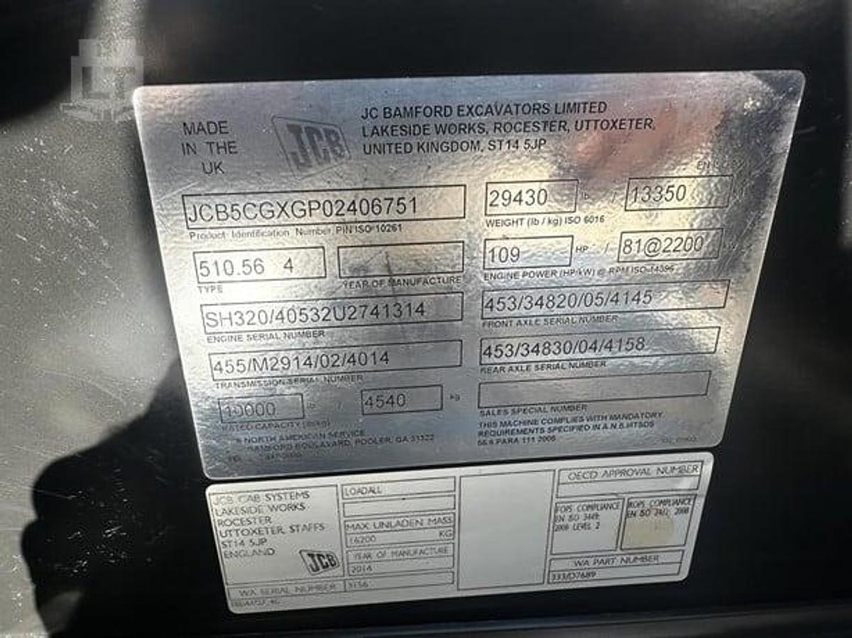 Used 2014 JCB 510-56