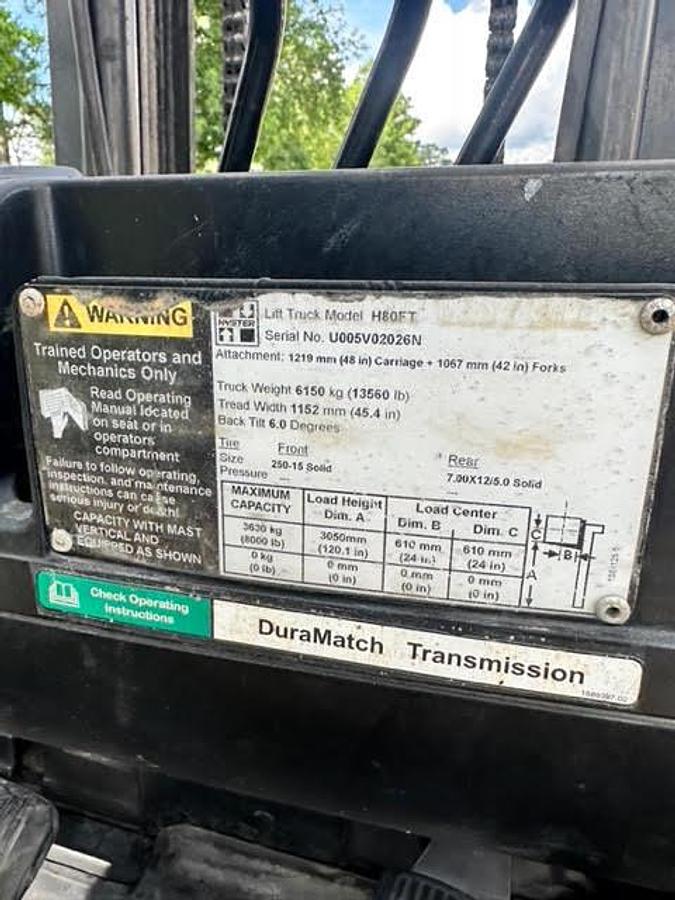 Used 2015 Hyster H80FT