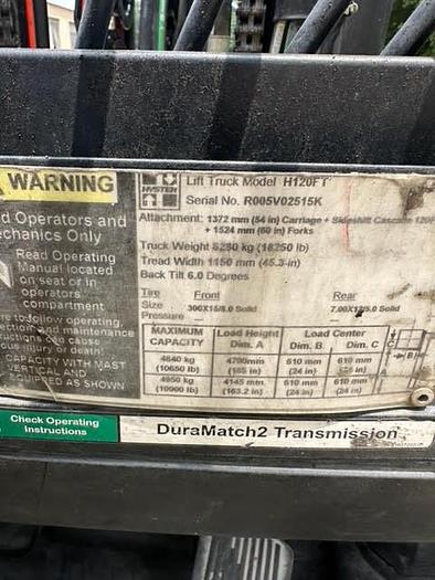 Used 2012 Hyster H120FT