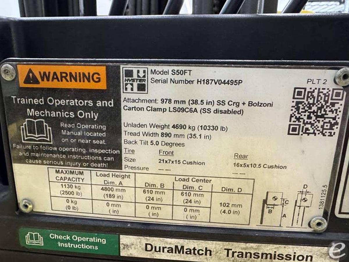 Used 2016 Hyster S50FT