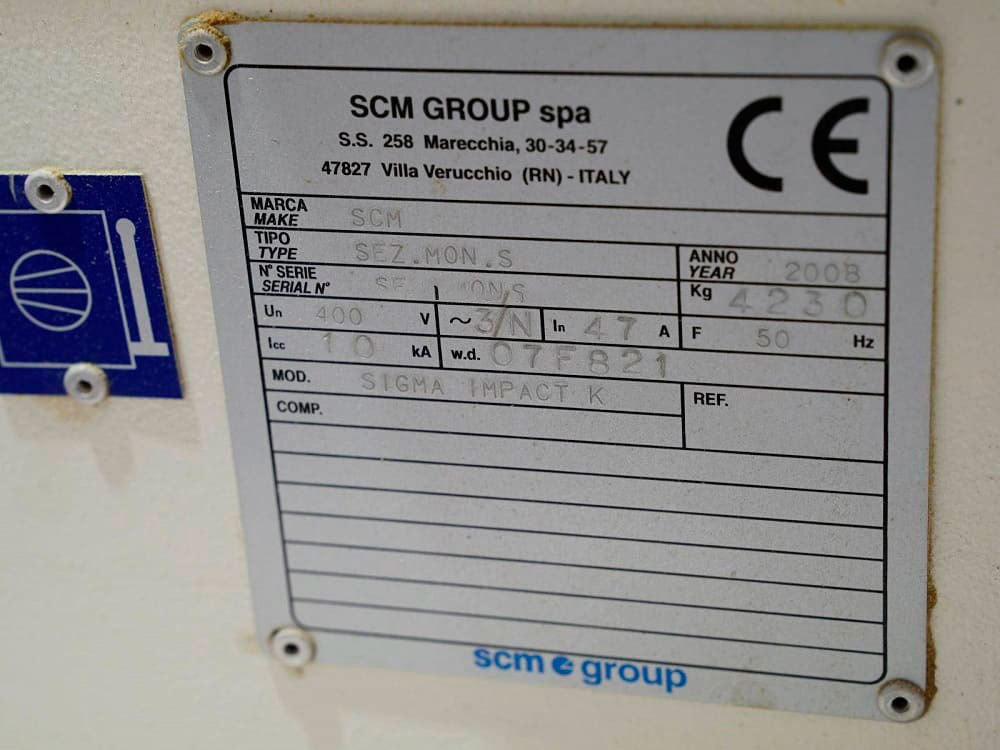 Used SCM Sigma Impact K - Panel saw - 2008