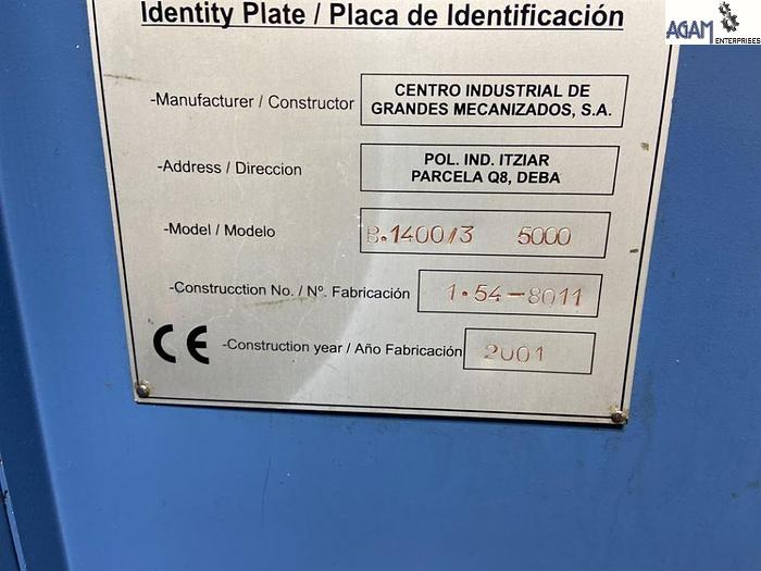 Used GURUTZPE B1400/3 CNC TURNING CENTER (2001) (4 axis)