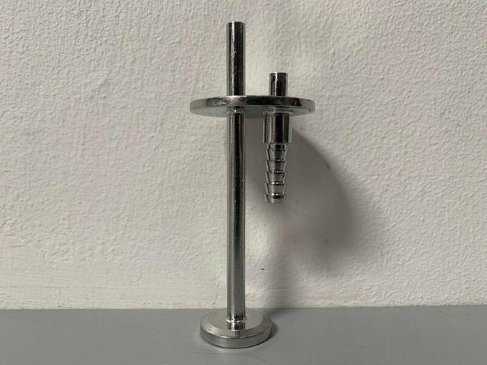 Used 4" Stainless Steel 1/4" Hose Fitting w/ 1/2" Sanitary Fitting