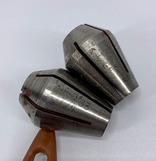 Used Ekstrom Carlson 434 Router 1/2" & 1/4" Collets ~ SET ~  (101676)