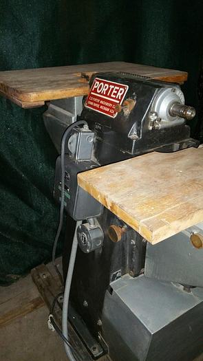 Used Porter 165 Buck Shaper woodworking router double spindle