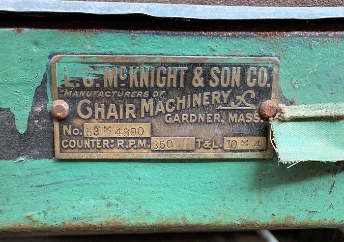 Used McKnight chair back sander (101626)