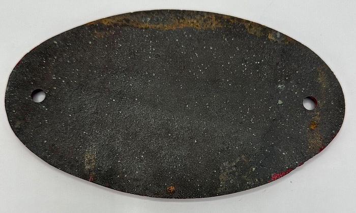 Used Yates American Oval Y30 Bandsaw Plaque ~ 7 1/2" X 4 1/2" ~  (6210)