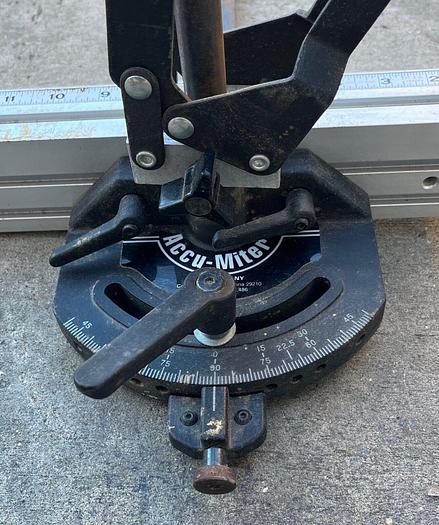 Used Accu-Miter Gauge 3/4" Bar Width 19" Bar Length 19" Head Length W/ Clamp (5775)