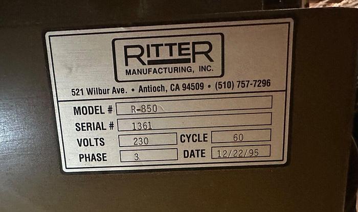 Used Ritter R-850 Boring Machine 230V ~ 3ph ~ 13 Spindles  (6337)