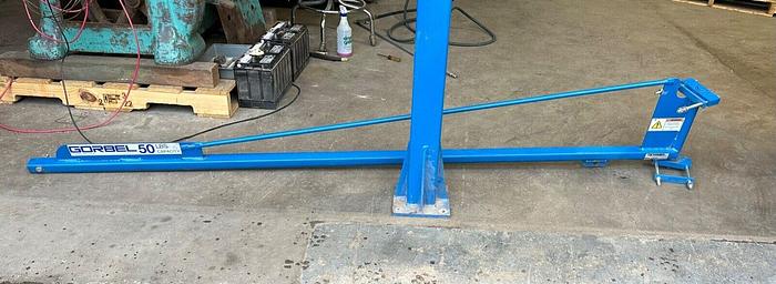 Used Gorbel # 55048 Free Standing Jib Crane 50# Capacity  (5280)