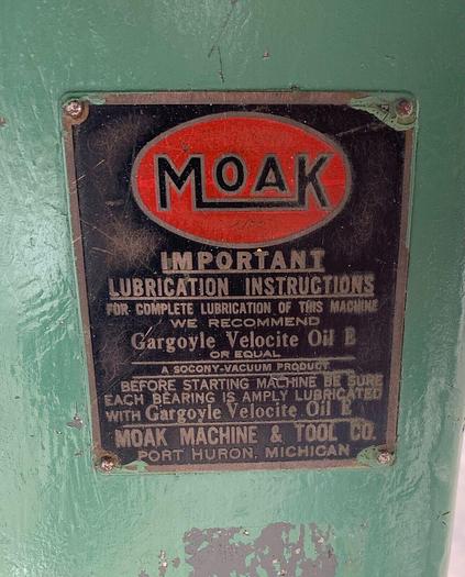 Used Moak Shaper w/ 3/4" Spindle Wired 240V ~ 3ph ~ High Speed Precision Oil Bearings