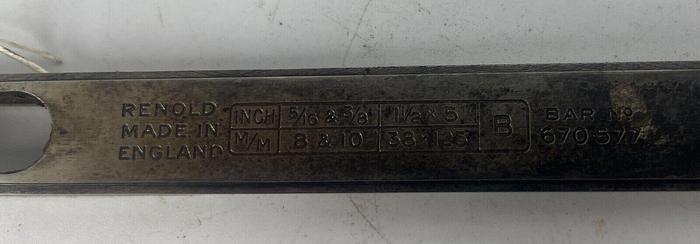 Used Renold Bar for Chain Mortiser 5/16" & 3/8" W x 1-1/2" & 5" L (101967)
