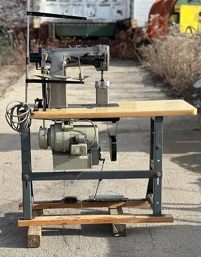 Used Consew 389RB-1 Industrial High Post 2 Needle Walking Foot Sewing Machine (5772)