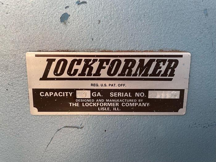 Used Lockformer Pittsburg Machine w/ Curve Attachment 1ph 20 Gauge (101791)