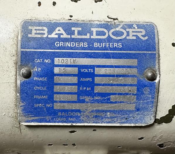 Used Baldor 10" Pedestal Grinder #1021W 1 1/2hp 3ph (6550)