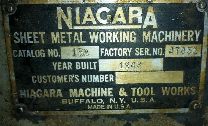 Used Niagara 15a ring and circle shear 14 gauge