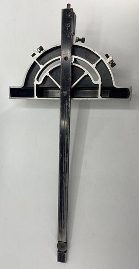 Used Miter Gauge 19 1/8" Long 9" Wide Head 3/4" Wide Bar 11/32" Thick Bar (5761)