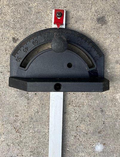 Used Delta / Rockwell Plastic Miter Gauge & Bar  12" x 3/4" Bar 3/8" Thick (5675)