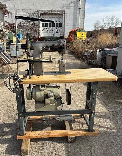 Used Consew 389RB-1 Industrial High Post 2 Needle Walking Foot Sewing Machine (5772)