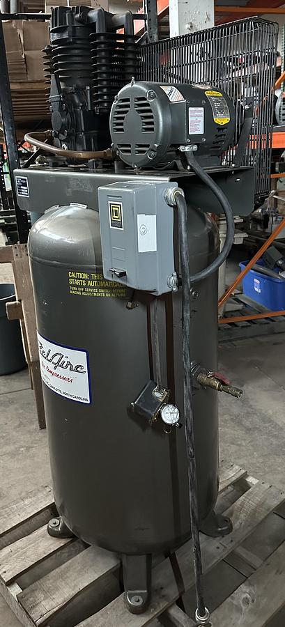 Used BelAire #318VL Vertical 7 1/2hp 80 Gallon Air Compressor 3ph
