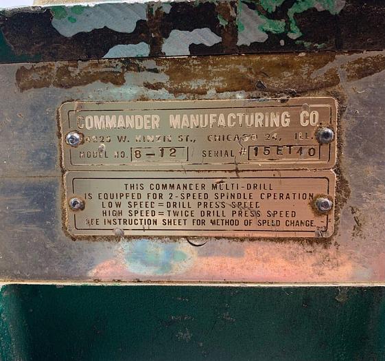 Used Rockwell Commander Head 8 - 12 Multi Drill Spindle Drill Head  (101691)