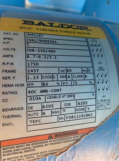 Used Denray Downdraft Table # 3444B Super w/Light 2hp 3ph 220/460 (101869)