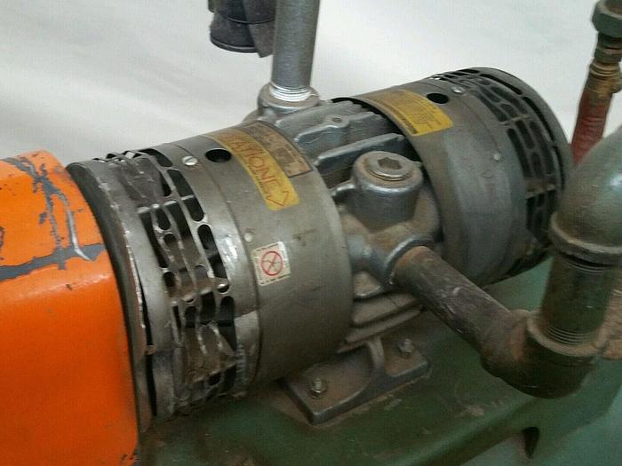 Used Gast vacuum pump 80 gallon tank high flow volume for bag press