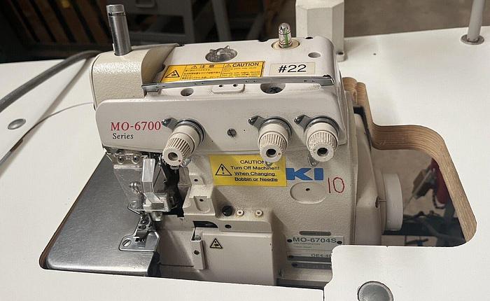 Used Juki Overlock Serger MO-6704S 1 Needle, 3 Thread w/ Table and Motor (6093)