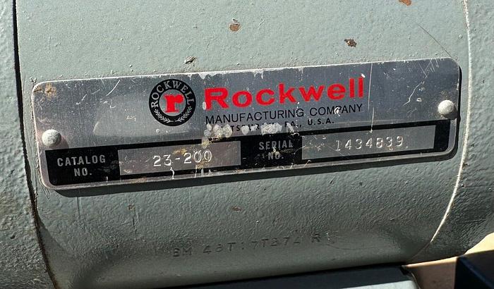 Used Rockwell 1/2 hp Grinder 23-200 + Torit 64 Dust Collector 3/4 hp w/ Brake (5910)
