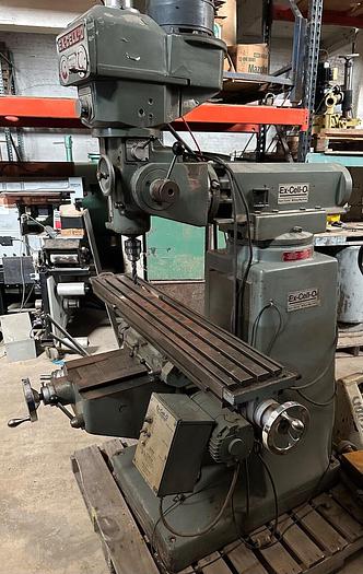 Used Ex-Cell-O Knee Mill 220V ~ 3ph ~ 2hp w/R8 Collets Vice & Power Tightening (5828)