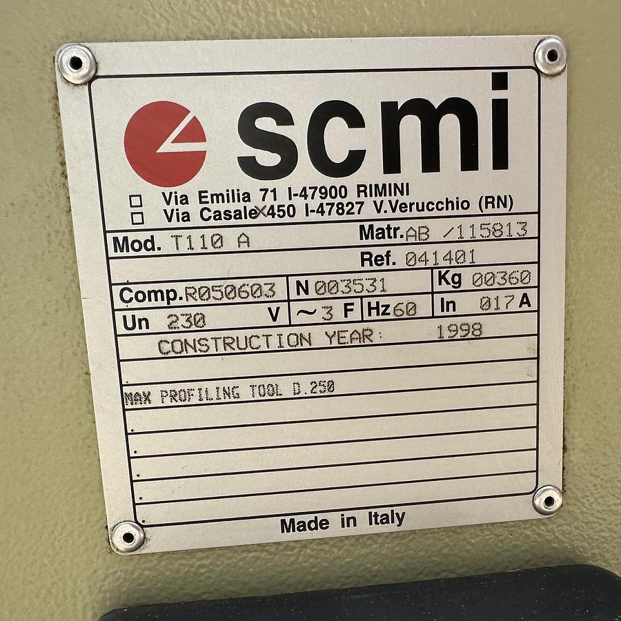 Used SCMI T110A Shaper 230V ~ 3ph ~