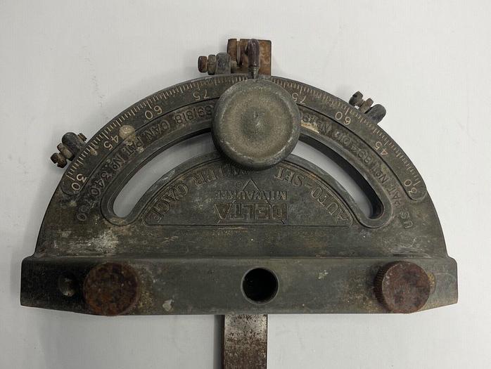 Used Delta / Milwaukee Miter Gauge & Bar  18" x 3/4" Bar 3/8" Thick (5760)