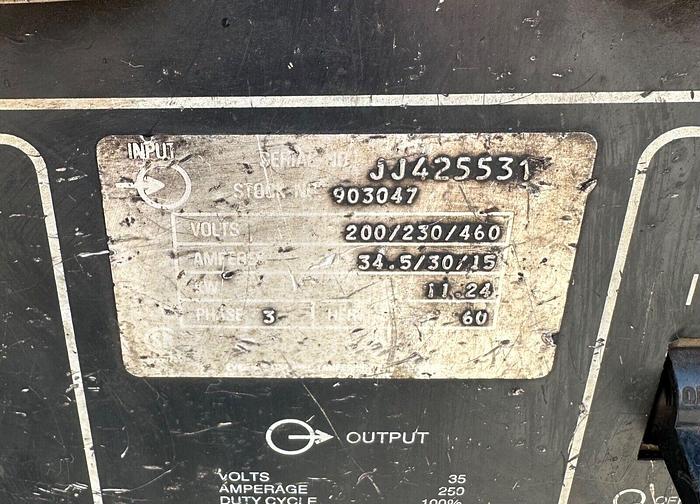 Used Millar CP-250TS Mig Welder 3ph w/ Millermatic S-52E Feeder (5361)