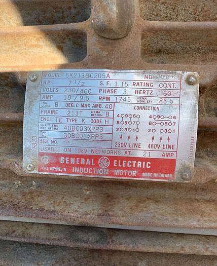 Used 36" Tube Axial Fan 7 1/2hp Motor  (101607)