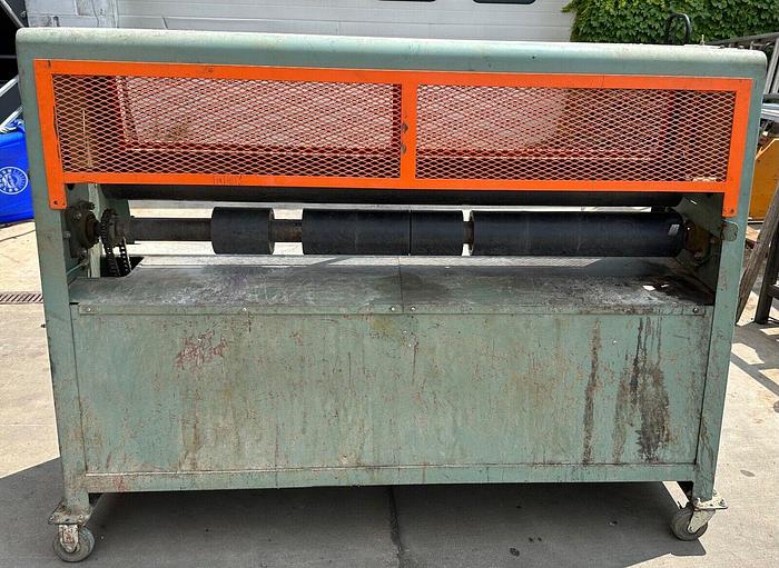 Used Evans 62" Pinch Roller # 0206  ~ 110V ~ 1ph ~ 80psi  (5540)