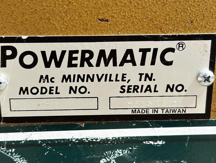 Used Powermatic upcut saw cs18