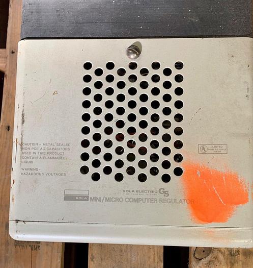 Used Sola Voltage Conditioner Micro Computer Regulator Transformer type 43 (101946)