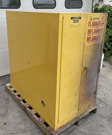 Used Justrite #25661 55 Gallon Large Flammable Cabinet 30"W x 48"D x 50"H (5486)