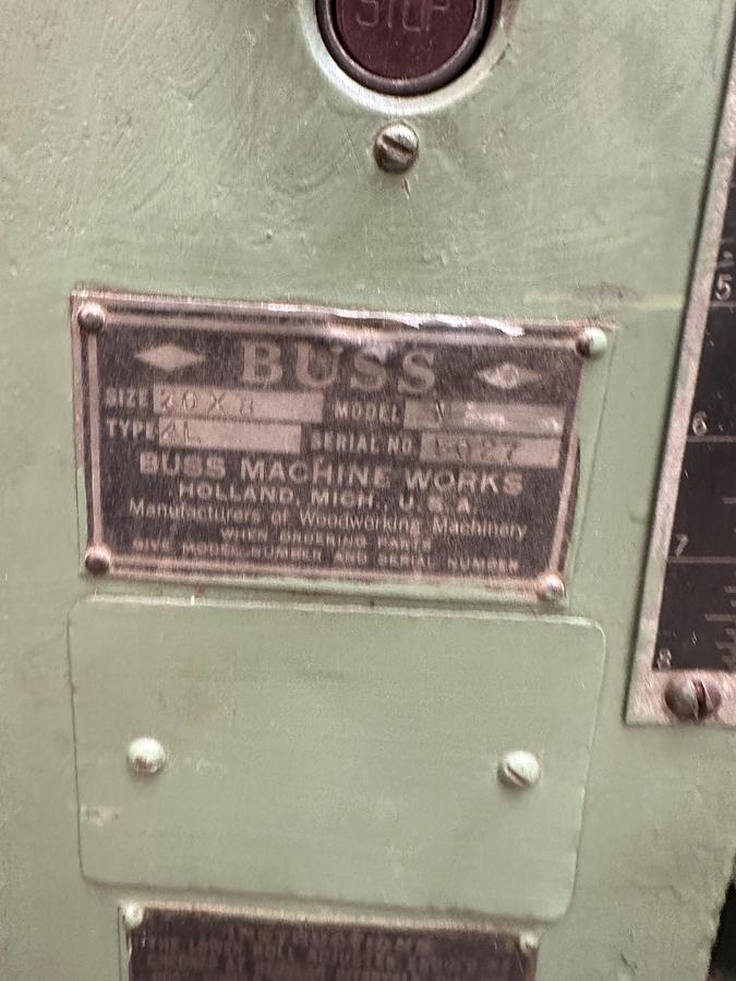 Used Buss 4L 30" Planer w/ Grinder & Jointer 220/440V 3ph