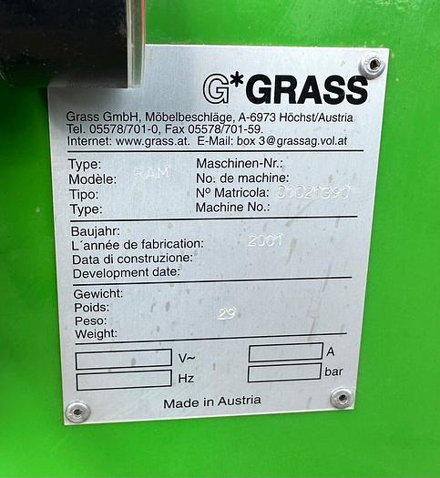 Used Grass RAM Drawer Press Machine w/ Foot Pedal (5446)